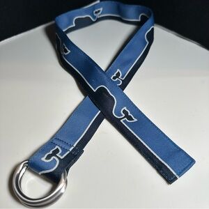 VINEYARD VINES Size M Boy's Blue WHALE LINE D-Ring Belt NWT